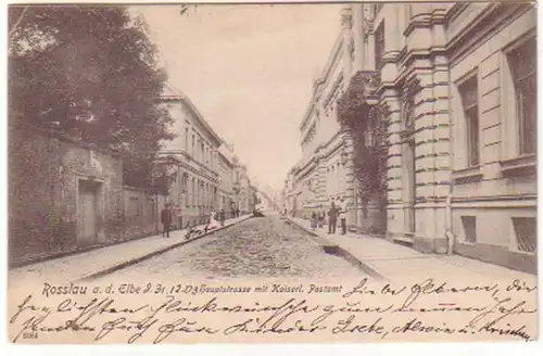 18990 Ak Rosslau sur la route principale Elbe 1904