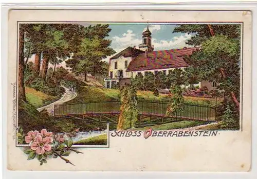 18987 Ak Lithographie Schloß Oberrabenstein um 1900