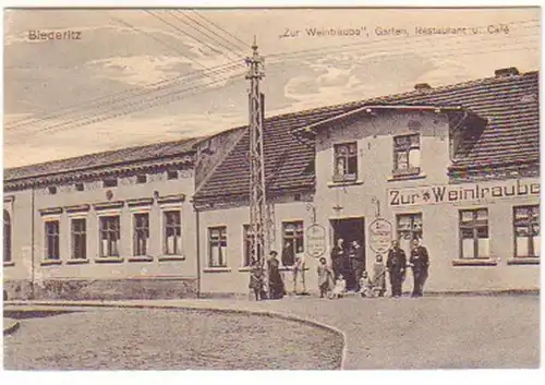 18964 Ak Biederitz Gasthof "Zur Weintraube" 1916