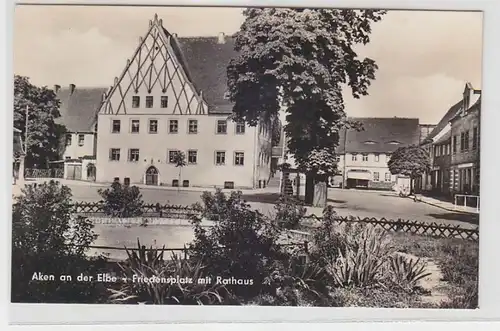 18959 Aken à la place Elbe Paix avec hôtel de ville 1966