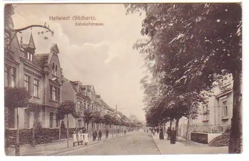 18957 Feldpost Ak Hettstedt Bahnhofstrasse 1917