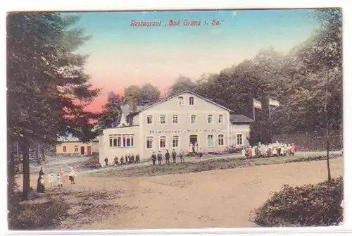 18933 Ak Restaurant "Bad Grüna" in Sachsen 1916