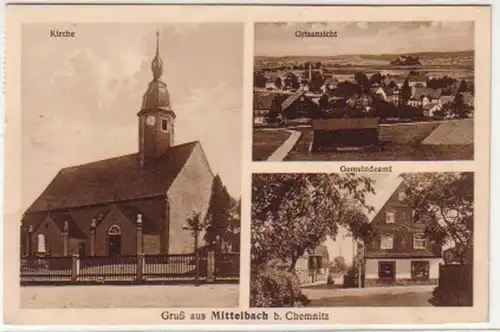 18931 Mehrbild Ak Gruß aus Mittelbach bei Chemnitz 1928