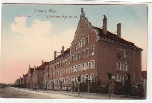 18924 Ak Pirna Kaserne des Feldartillerie Regiment 1916