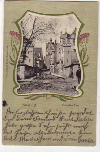 18918 Ak Zerbst dans Anhalt Akensche Tor 1902