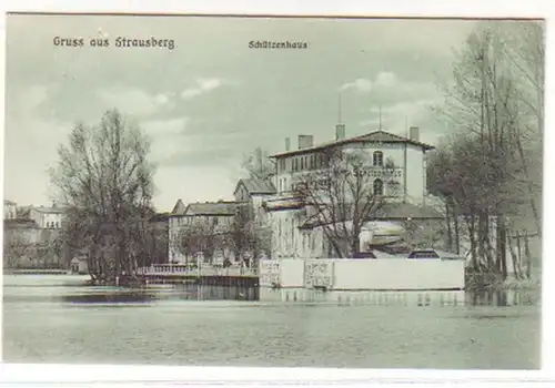 18917 Ak Gruss de Strausberg Schützhaus 1911