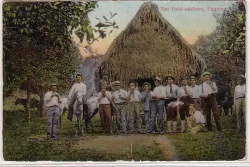 18908 Ak Panama The Gold Seekers Rechercheur d'or 1910