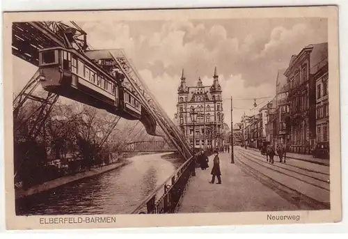 18899 Ak Elberfeld Barmen Neuerweg mit Schwebebahn um 1930