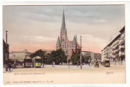 18898 Ak Berlin Bülow Straße und Lutherkirche um 1900