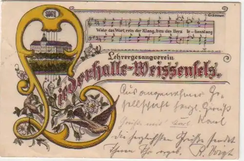 18884 Chanson-Ak Chasse-Liederhalle Weissenfels 1921