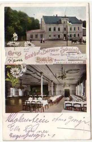 18871 Ak Gruß aus dem Gasthof Bornaer Schmiede 1910