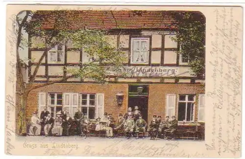 18864 Ak Gruss aus Lindenberg Gasthaus 1909