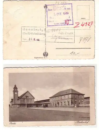 18862 Ak Zeitz Bahnhof um 1940
