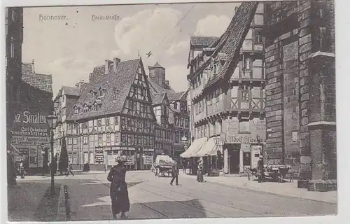 18849 Ak Hannover Breitstraße avec magasins 1915