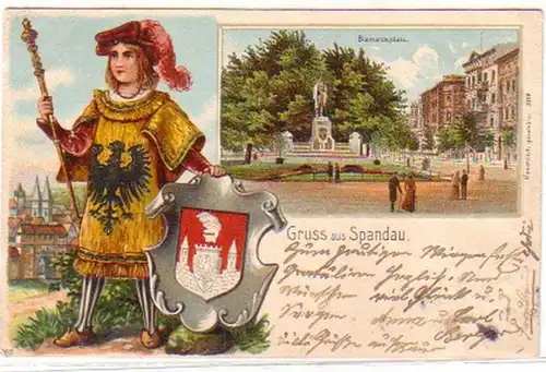18836 Salutation de Spandau Bismarckplatz 1905