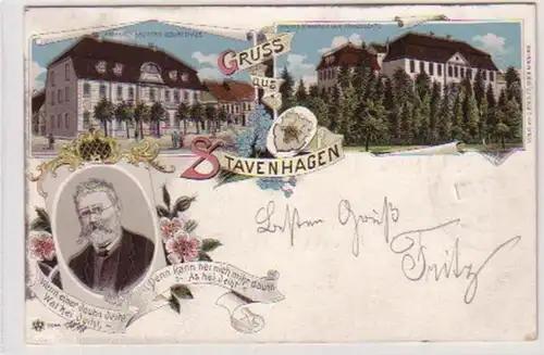 18829 Ak Lithographie Gruss aus Stavenhagen 1902