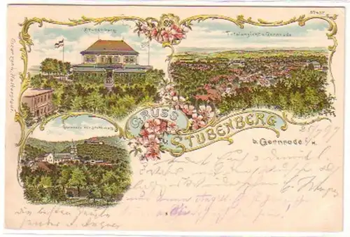 18827 Ak Lithographie Salutation du Stubenberg près de Gernode