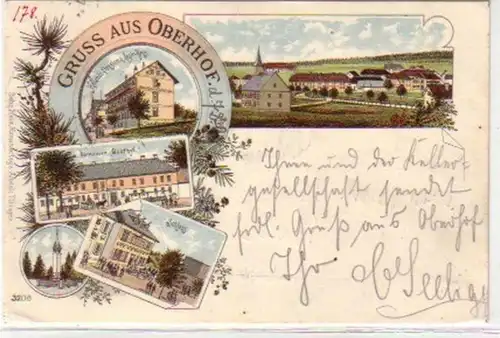 18826 Ak Lithographie Gruss aus Oberhof 1899