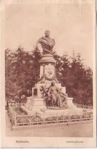 18780 Ak Karlsruhe Scheffeldenkmal 1920