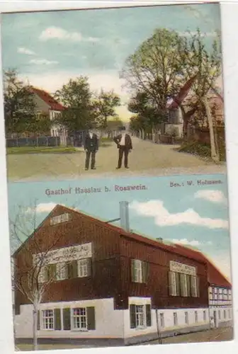 18750 Mehrbild Ak Gasthof Hasslau bei Roßwein 1911