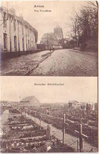 18724 Mehrbild Ak Avion Militärfriedhof usw. um 1915