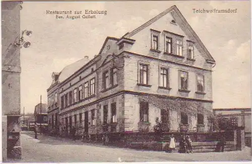 18713 Ak Teichwolframsdorf Gasthaus "Zur Erholung" 1910