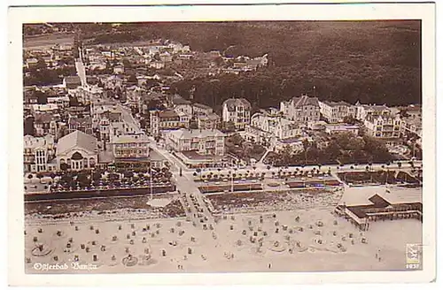 18702 Ak Ostseebad Bansin Fliegeraufnahme um 1940