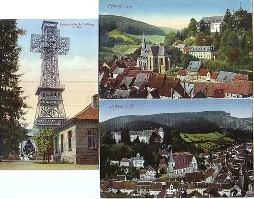 18685/3 Ak Stolberg im Harz Josephshöhe usw. um 1920