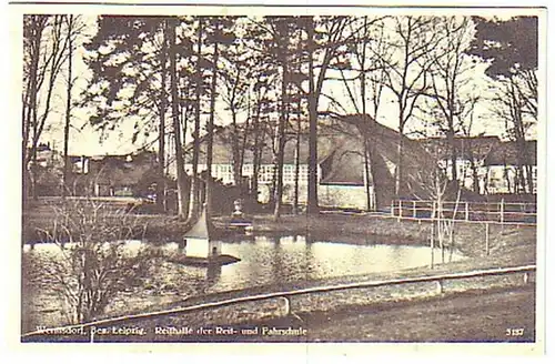 18667 Ak Wermsdorf Reithalle und Fahrschule um 1940