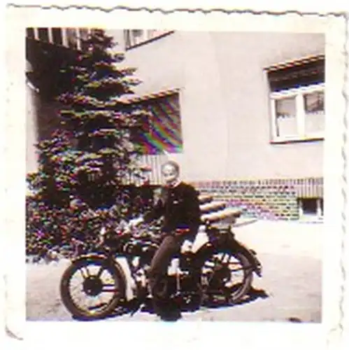 18666: altes Foto Motorrad Oldtimer Chemnitz um 1960