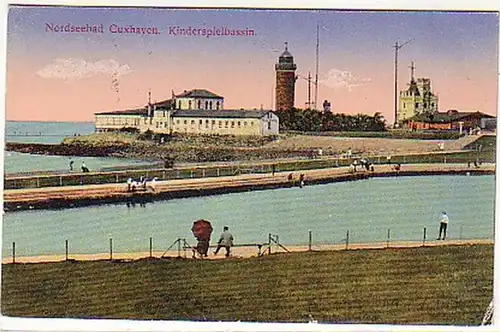 18637 Ak Nordseebad Cuxhaven Kinderspielbassin 1919