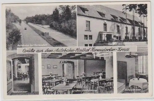 18634 Mehrbild-Ak Autobahn-Rasthof Hermsdorfer Kreuz 1962