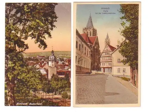 18613/2 Ak Arnstadt à la porte. Neutorturm, etc. vers 1930