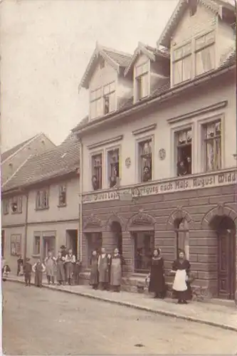 18597 Foto Ak Bad Sulza Schuh Warenlager 1910