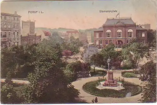 18580 Ak Forestier dans la place Bismarck de Lausitz vers 1910