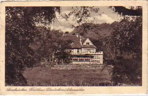 18555 Ak Sarrebruck Forsthaus Deutschmühlenweiher 1936