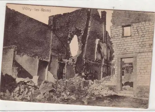 18551 Feldpost Ak Witry les Reims Destructions 1915