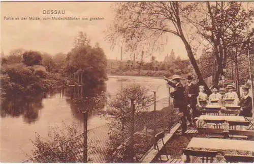 18525 Ak Dessau vom Muldschlößchen aus gesehen um 1925