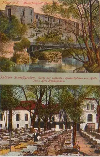 18501 Mehrbild Ak Halle Pfälzer Schießgraben um 1910