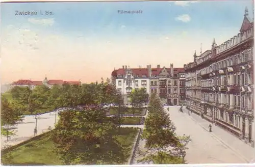 18500 Ak Zwickau in Sachsen Römerplatz 1915