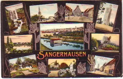 18496 Multi-image Ak Sangerhausen Ulrichsplatz etc. vers1910