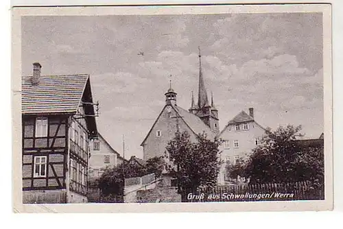 18479 Ak Gruss aus Schwallungen Werra 1947