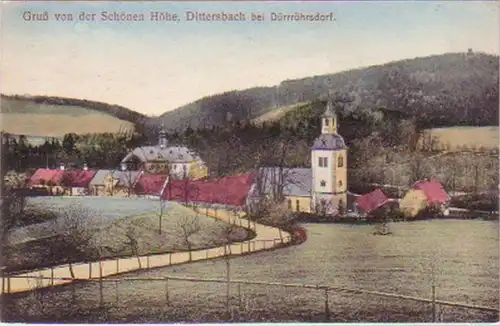 18472 Ak Dittersbach Gruß von der Schönen Höhe 1918