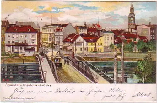 18460 Ak Spandau Charlottenbrücke 1904