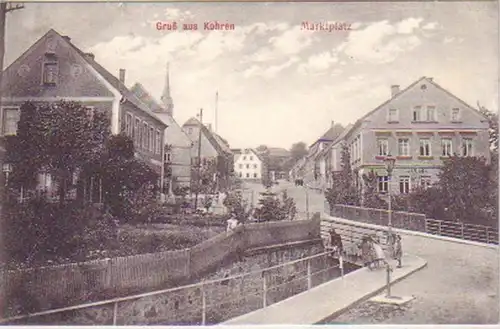 18448 Ak Salutation de la place de marché de Kohren vers 1910