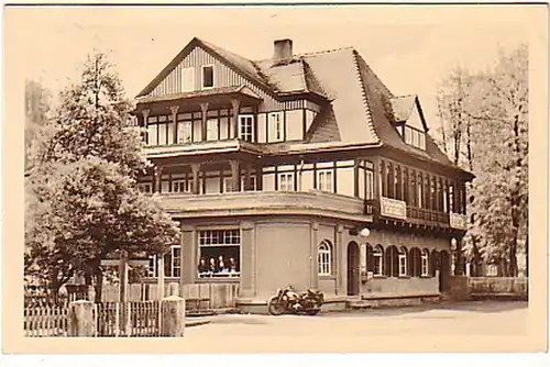 18438 Ak siège Village Thüringe. HO Hotel "Zur Linde" 1954