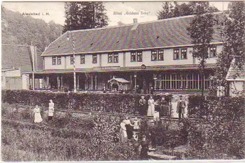 18424 Ak Alexisbad im Harz Hotel "Goldene Rose" 1908