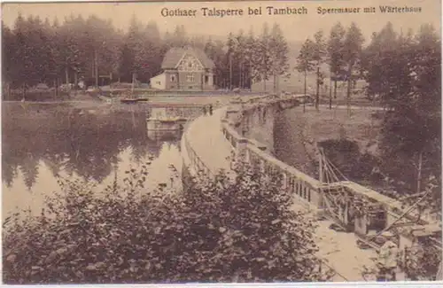 18408 Ak Gothaer Talsperre bei Tambach 1913