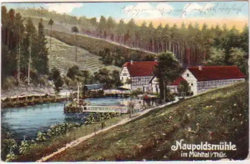 18402 Ak Naupoldsmühle dans la vallée du Mühl en Thuringe 1914