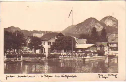 1839 Ak St.Gilgen au Wolfgangsee Restaurant 1954